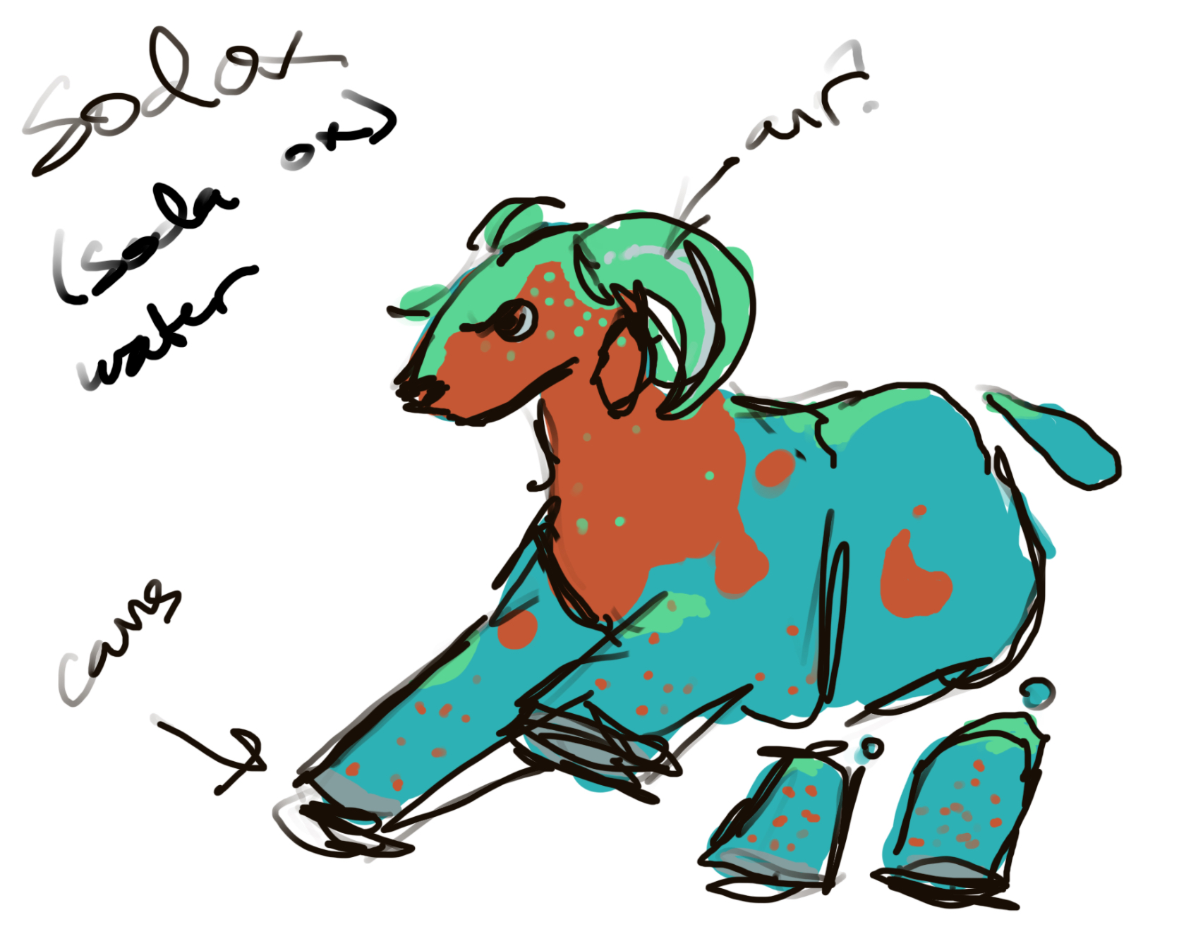 drawing of a fake pokemon